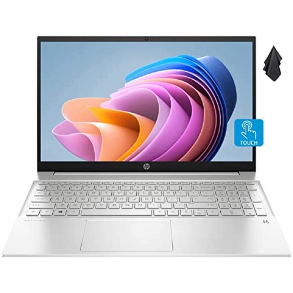 2022 HP Pavilion 15.6" FHD Touchscreen Laptop, AMD Ryzen 7-5825U Up to 4.5GHz Processor (Beat i7-1180G7), 32GB RAM, 1TB PCIe NVMe SSD, Backlit Keyboard, USB-A&C, Fast Charge, Windows 11, Silver