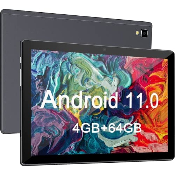 Android Tablet 10 inch, Android 11.0 Tablet, 4GB RAM 64GB ROM, 512GB Expand Android Tablet with Dual Camera, 5G & 2.4G WiFi, Bluetooth, 8000mAh, HD Touch Screen, Google GMS Certified