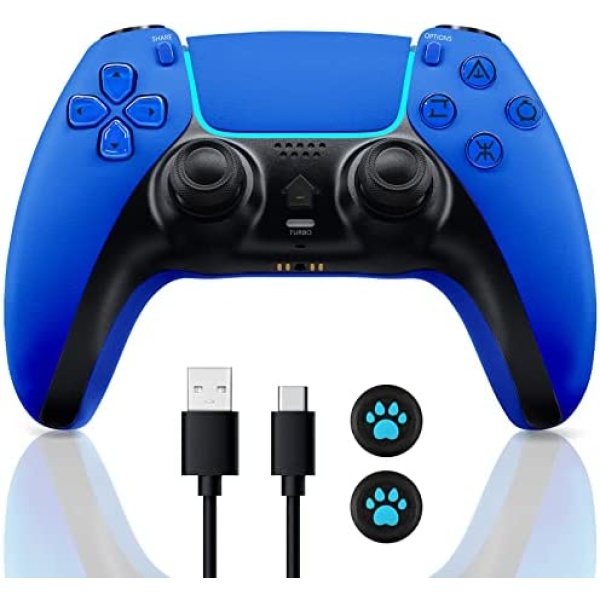 BRHE PS4 Controller,Wireless Controller Compatible with PS4/Slim/Pro/PC Console Dual Vibration Game Joystick Touch Pad/ Built-in Speaker with Type-C Cable