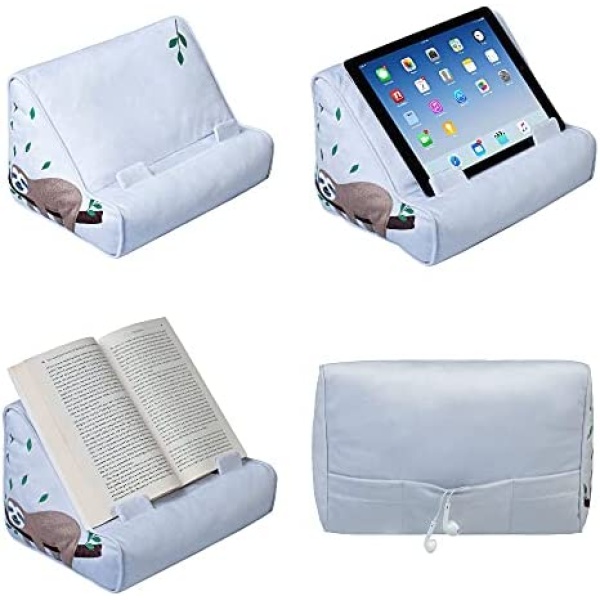 Book Couch iPad Stand | Tablet Stand | Book Holder| Reading Pillow | Reading in Bed at Home | Tablet Lap Rest Cushion | Fun Novelty Gift Idea for Readers, Book Lovers | Phones and eReaders (Sloth)