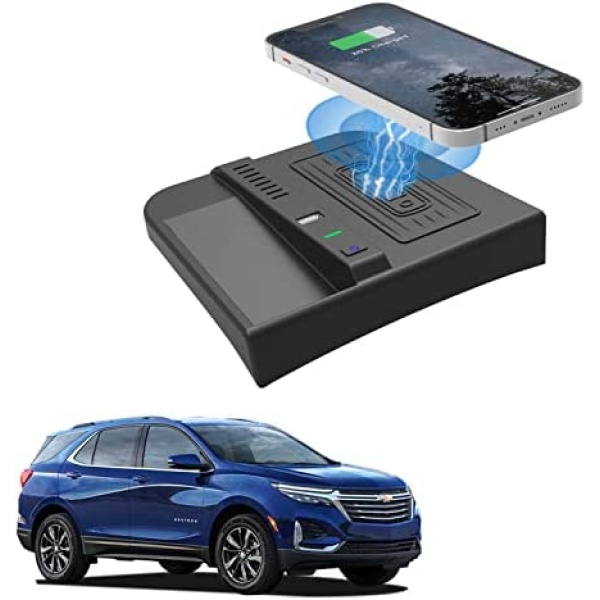 COTAZA Wireless Charger for Chevrolet Equinox 2022 2021 2020 2019 2018 for Chevy Equinox L, LT, LS, Premier, RS. Center Console Accessories