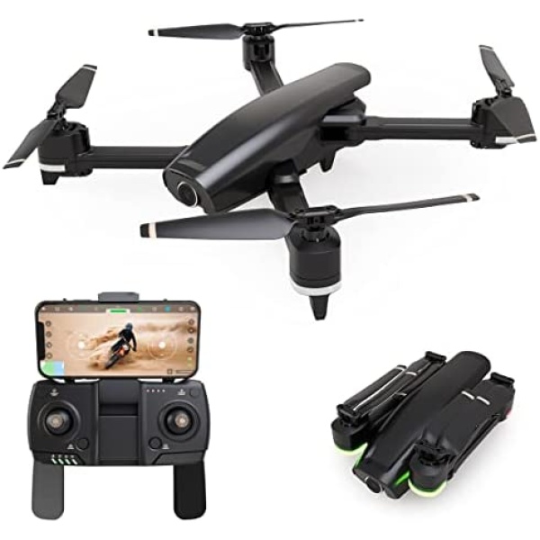 Foldable GPS FPV Drone with 1080P HD Camera Live Video for Beginners, RC Quadcopter with GPS Return Home, Follow Me, Gesture Control, Circle Fly, Auto Hover & 5G WiFi Transmission
