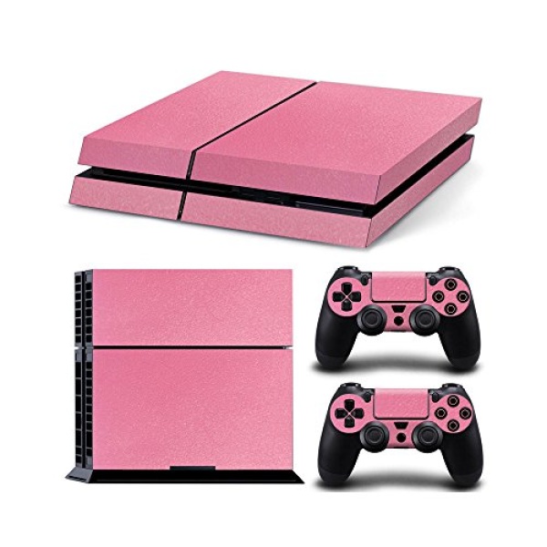 Gam3Gear Pattern Series Decals Skin Vinyl Sticker for Original PS4 Console & Controller - Leather Pink