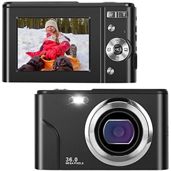 IEBRT Digital Camera,1080P Mini Kid Camera Vlogging Camera Video Camera LCD Screen 16X Digital Zoom 36MP Rechargeable Point and Shoot Camera for Compact Portable Kids Teens Gifts