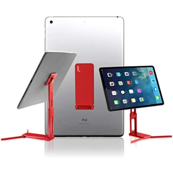 Lookstand Max Adjustable Tablet Stand Compatible with iPad & Android & All Tablets - Tablet Holder for Bed | Tablet Holder for Desk | Tablet Stand for Video | Desk Tablet Stand for Recording (Lava)
