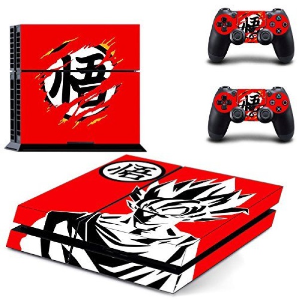MightySticker PS4 Designer Skin Game Console System p 2 Controller Decal Vinyl Protective Covers Stickers f Sony PlayStation 4 - Dragon Ball Z Battle Super Saiyan 5 God Son Goku DBZ Heroes Fan