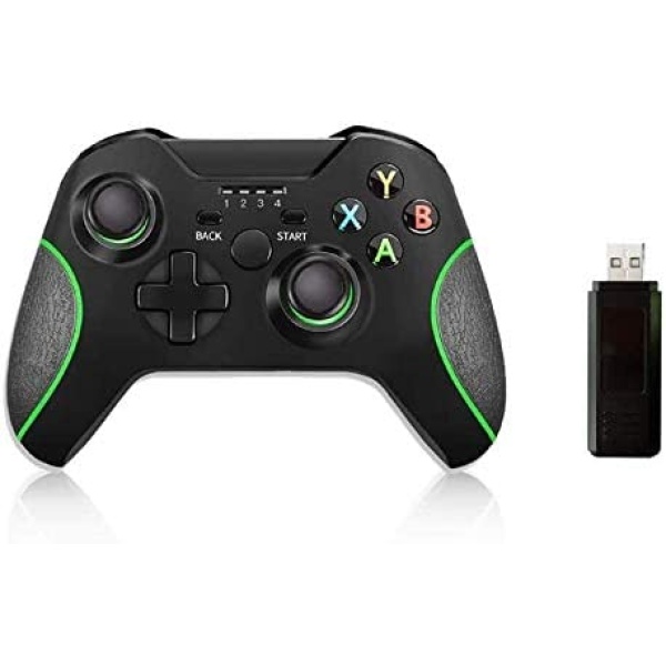 RIBOXIN 2.4G Wireless Controller for Xbox One Game Controller for Xbox one/Xbox one S/Xbox one X Wireless Controller PC Controller Pro Game Controller for Xbox and PC (with No Audio Jack)