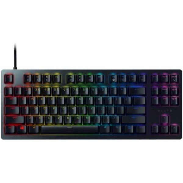 Razer Huntsman Tournament Edition TKL Tenkeyless Gaming Keyboard: Fast Keyboard Switches - Linear Optical Switches - Chroma RGB Lighting - PBT Keycaps - Onboard Memory - Classic Black
