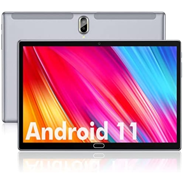 Tablet 10 inch Android 11 Tablet 2022 Latest Update 4G Phone Tablet 64GB + 4GB Storage Octa-Core Processor, 13MP Camera, Dual SIM Card Slot, 128GB Expand Support, GPS, WiFi, Bluetooth, 1080P HD (Gray)