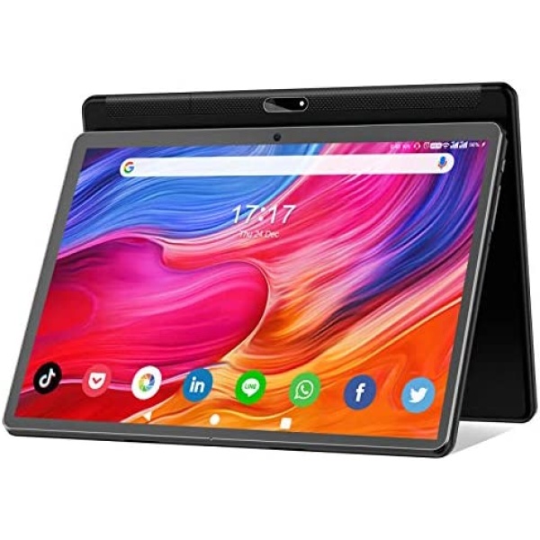 Tablet 10.1 inch Android 11 Tablet 2022 Latest Update Octa-Core Processor with 64GB Storage, Dual 13MP+5MP Camera, WiFi, Bluetooth, GPS, 128GB Expand Support, IPS Full HD Display (Black)