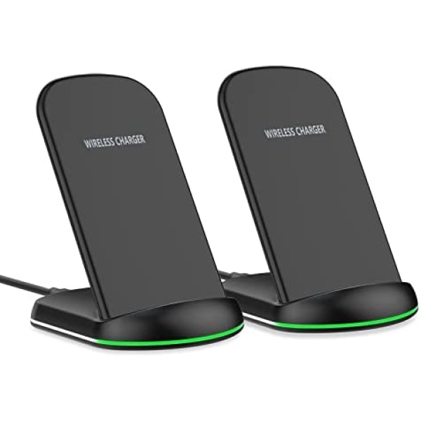 Yootech [2 Pack] Wireless Charger,10W Max Wireless Charging Stand,Compatible with iPhone 13/13 Pro/13 Mini/13 Pro Max/SE 2022/12/SE 2020/11 Pro Max,Galaxy S22/S22 Ultr/S21/S20/S10(No AC Adapter)