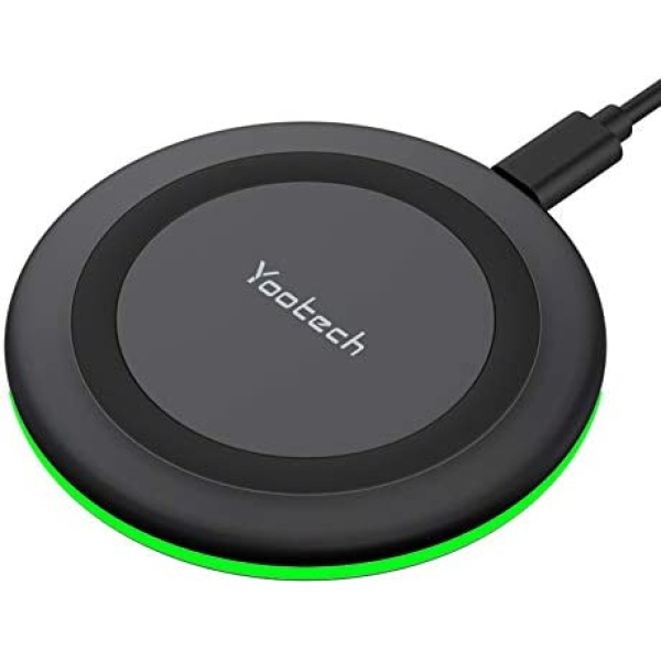 Yootech Wireless Charger,10W Max Fast Wireless Charging Pad Compatible with iPhone 13/13 Pro/13 Mini/13 Pro Max/SE 2022/12/SE 2020/11/X/8,Samsung Galaxy S22/S21/S20/S10,AirPods Pro(No AC Adapter)