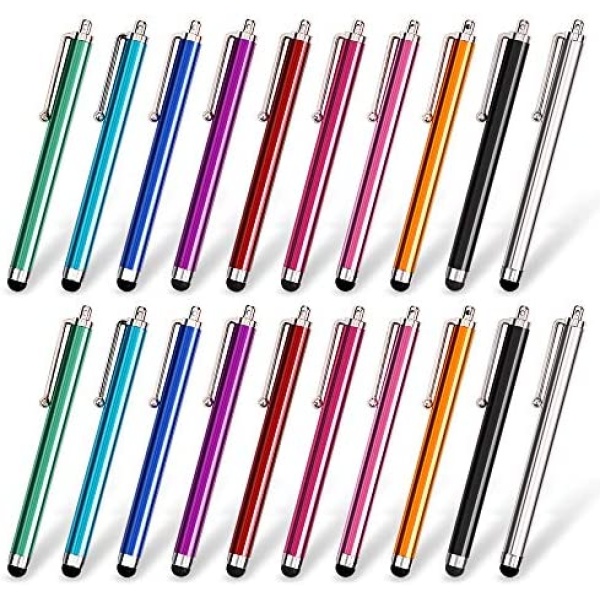 homEdge Stylus Set of 20 Pack, Universal Capacitive Touch Screen Stylus Compatible with iPad, iPhone, Samsung, Kindle Touch, Compatible with All Device with Capacitive Touch Screen – 10 Color