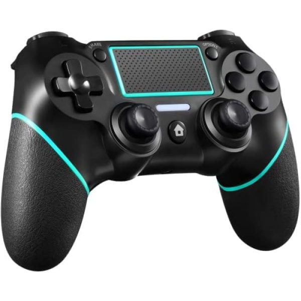 predark PS4 Controller Wireless Game Compatible with Playstation 4/Pro/PC with Motion Motors and Audio Function, Mini LED Indicator, USB Cable and Anti-Slip (Berry Blue)