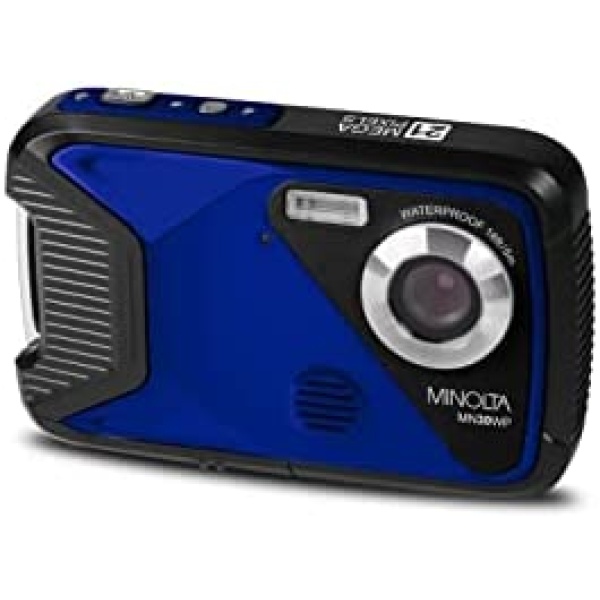 Minolta MN30WP 21 MP / 1080P HD Waterproof Digital Camera (Blue)