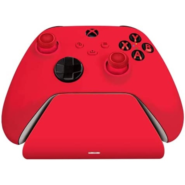 Razer Universal Quick Charging Stand for Xbox Series X|S: Magnetic Secure Charging - Perfectly Matches Xbox Wireless Controllers - USB Powered - Pulse Red (Controller Sold Separately)