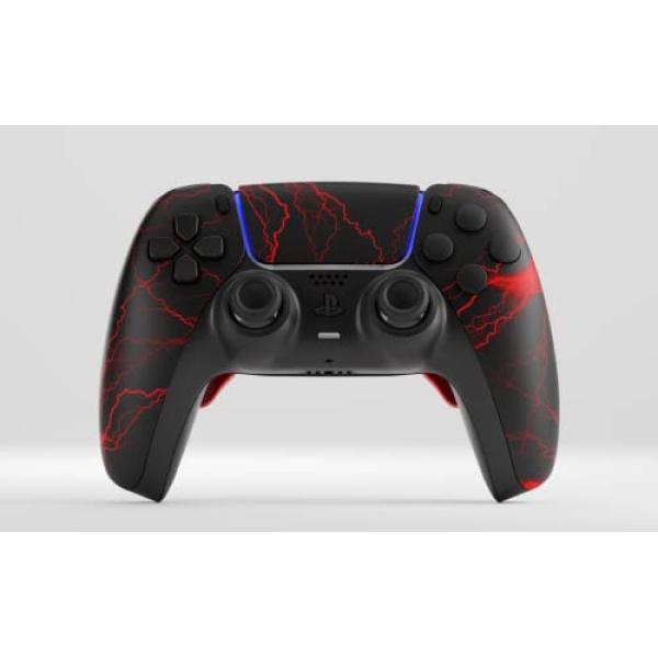 AimControllers PS5 Custom Wireless Controller, PlayStation 5 Personalized Gamepad - Red Storm