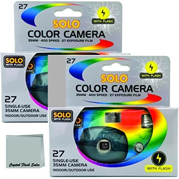 Disposable Camera 35mm Film Single Use 400 ASA/ISO 27 Exposures with Flash 2-Pack Bundle