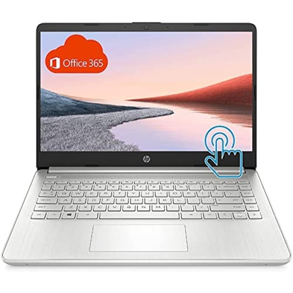 HP Premium Laptop (2021 Latest Model), 14" HD Touchscreen, AMD Athlon Processor, 16GB RAM, 576GB SSD, Long Battery Life, Online Conferencing, Natural Silver, Win 11 with 1 Year of Microsoft 365