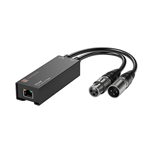 MAXSQUARE Dante Audio 2CH Digital Audio I/O Adapter, 2x2 Channels, TAA Compliant (MSQ-3400D)