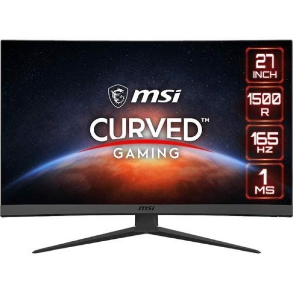 MSI Full HD Non-Glare 1ms 1920 x 1080 165Hz Refresh Rate Resolution Free Sync 27" Curved Gaming Monitor (Optix G27C6) - Black