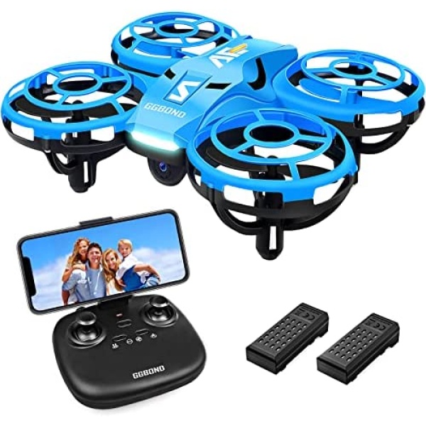 Mini Drone with Camera HD for Kids Adults, Infrared Sensor, Easy Control with APP and Remote Controller, 360°Flip, Trajectory Flight, Altitude Hold, Speed Adjustment, One Key Operation, RC Drone with 2 Batteries, Tech Gifts for Boys Girls