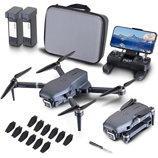 NMY S6 Drones with Camera for Adults 4k, 5G WIFI FPV Transmission Drone, 50mins Flight Time on 2 Batteries, Brushless Motor, Mobile Phone Control, Multiple Flight Modes, Suitable for Beginners