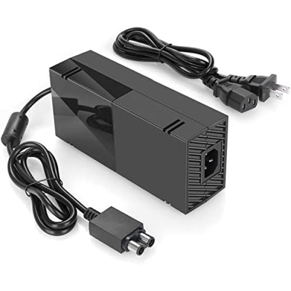 Oussirro Power Supply Brick for Xbox One with Power Cord,[2022 Enhanced Quieter Version] Great Charger Compatible with Xbox One Console, 100-240V Voltage AC Adapter Accessory Kit with Cable