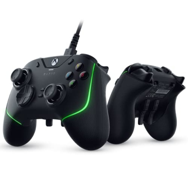 Razer Wolverine V2 Chroma Wired Gaming Pro Controller for Xbox Series X|S, Xbox One, PC: RGB Lighting - Remappable Buttons & Triggers - Mecha-Tactile Buttons & D-Pad - Trigger Stop-Switches - Black
