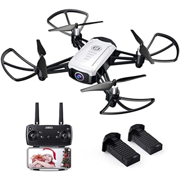 SEAREFR Drones for Kids with 1080P HD FPV Camera, RC Quadcopter Helicopter, Toys Gifts for Boys Girls, 2 Batteries, Gravity Control, Gesture Control, 3D Flips, Way-points Functions, Headless Mode, Altitude Hold, One Key Take Off/Landing