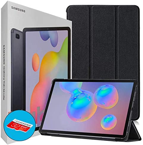 Samsung Galaxy P610 Tab S6 Lite 10.4-Inch 64 GB WiFi Android 10 Touchscreen Tablet (Oxford Gray) Bundle S Pen Included - Hard Case, Screen Protector, 32GB microSD Card