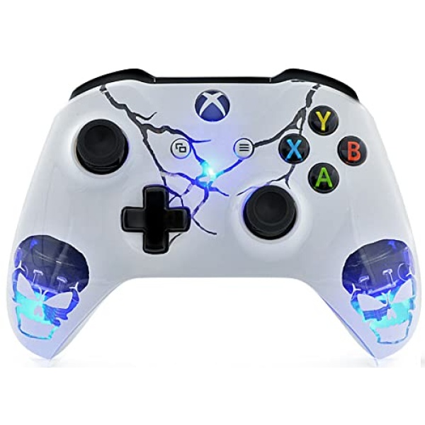 "Skulls White" Custom Wireless Controller Compatible with Xbox One S/X (with 3.5 jack)