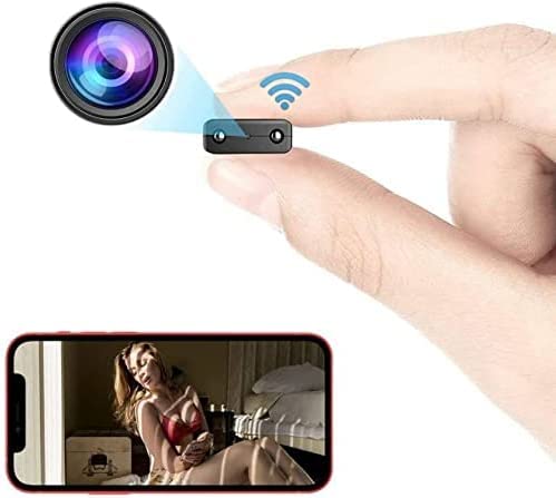 Small Wireless WiFi Camera Hidden Spy Security Cameras,Pet Dog Camera Baby Cam 1080P Remote Portable Camera Phone APP