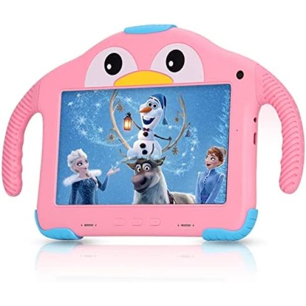 Tablet for Kids Tablet 7 inch Toddler Tablet with WiFi Dual Camera 32GB Parental Control Google Play Store YouTube Netflix Android 10 Childrens Tablet for Toddlers Girls Boys Kid-Proof Case,Pink