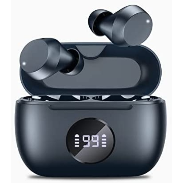 True Wireless Earbuds 5.3 Bluetooth Headphones LED Power Display with Touch Control,Tpye-C Fast Charge,IPX7 Waterproof Stereo Earphones in-Ear Built-in Mic Comfortable for iPhone/Android