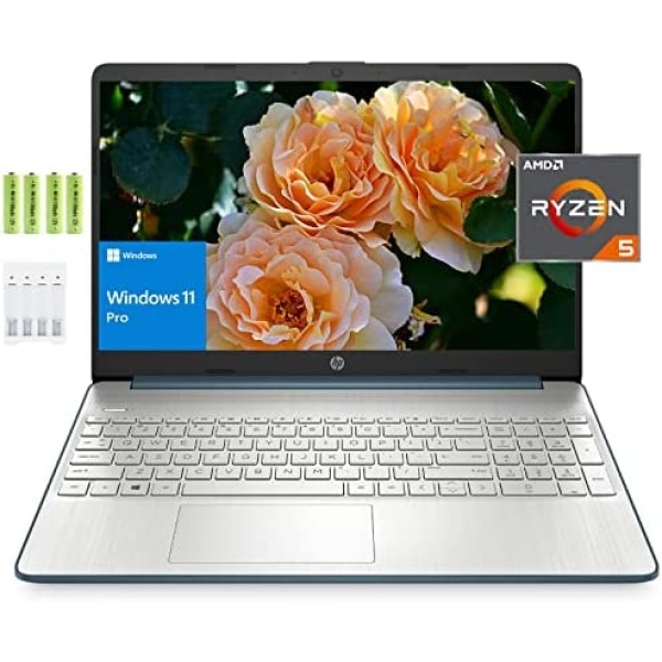 [Windows 11 Pro] HP 15 15.6" Full HD Business Laptop, AMD 6-Core Ryzen 5 5500U (Beat i7-1160G7), 12GB RAM 256GB PCIe SSD, Fast Charge, Wi-Fi 5, Bluetooth 4.2, HDMI, 9.5 Hours Battery Life, w/ Battery