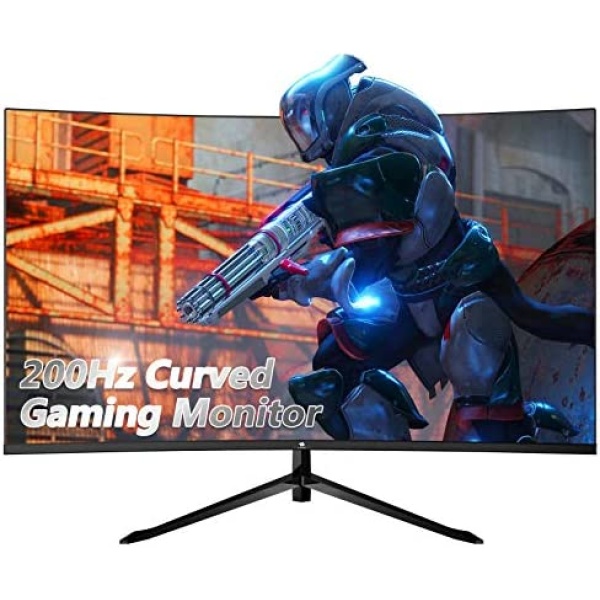 Z-Edge UG32F 32-inch Curved Gaming Monitor 16:9 1920x1080 200Hz Frameless LED Gaming Monitor, AMD Freesync Premium Display Port HDMI Built-in Speakers