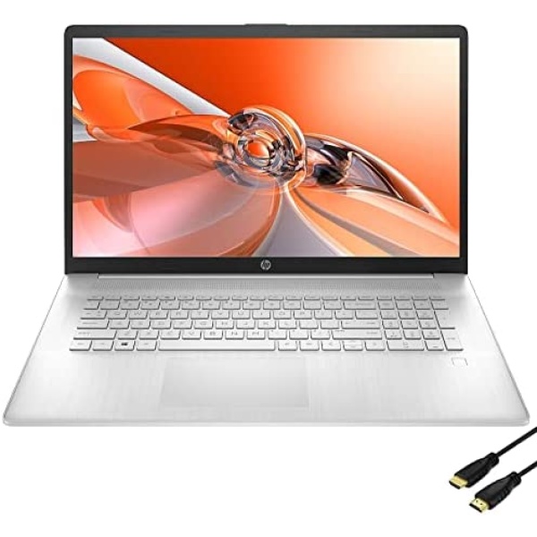 2021 HP 17.3" FHD IPS Business Office Laptop, AMD Ryzen 5 5500U(Beats Intel i5-1135G7), Fingerprint, Bundle with HDMI, Windows 10 Home, Silver (16GB|512GB SSD)
