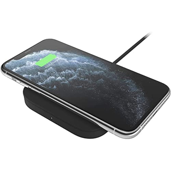 Logitech Powered 10W Wireless Charging Pad Graphite for iPhone 12 Pro Max/12 Pro/12/12 mini/SE/11 Pro Max/11 Pro/11/XS Max/XS/X, Samsung Galaxy S10/S10e/S10+, Google Pixel 4/4XL, Airpods, and More