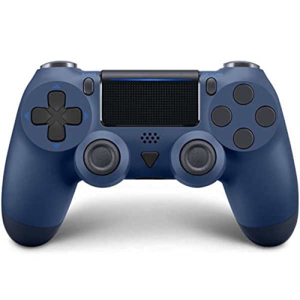 PYMENA Replacement Wireless Controller for PS4,Built-in 1000mAh Battery with Charging Cable (Midnight Blue)