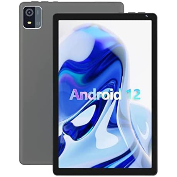 Tablet 10 inch Android 12 Quad Core 64GB 5000mAh Battery Dual Camera 1280x800 HD IPS Touchscreen Tablets (2022 Release, Grey)