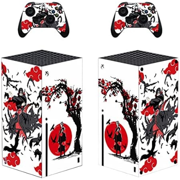 Vanknight Xbox Series X Console Controllers Skin Decals Stickers Wrap Vinyl for Xbox Series X Console Red Clouds ITC