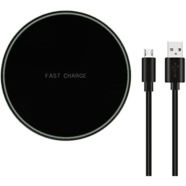 Wireless Charger Compatible with Samsung Galaxy S10 S9 S8 S7 S6 Edge Note 9 Note 8 iPhone 11/11 Pro / 11 Pro Max/XS Max/XS/XR/X / 8/8 Plus Fast Wireless Charging Pad
