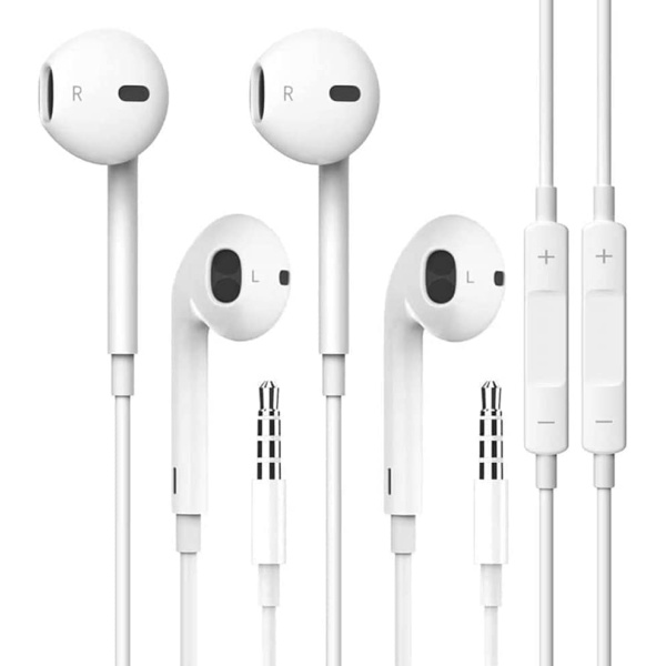 2 Pack Apple Earbuds [Apple MFi Certified] Earphones Wired with Microphone for 3.5mm iPhone Headphones (Built-in Microphone & Volume Control) Compatible with iPhone, iPad, iPod, PC, MP3/4