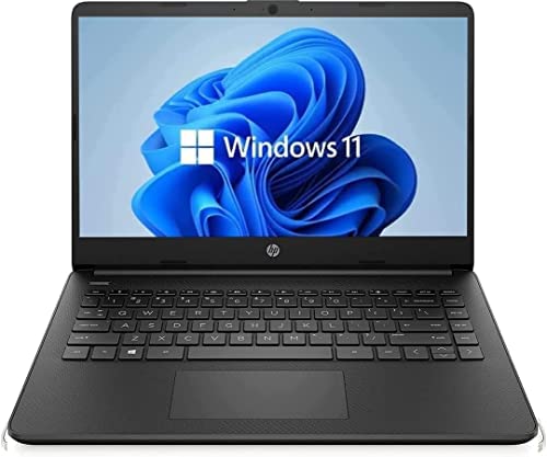 2022 HP 14" Flagship Laptop, Windows 11 OS, AMD Dual-Core Processor Up to 2.60 GHz, 4GB RAM, 64GB SSD, Webcam, Dale Black(Renewed)