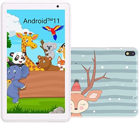 7 Inch Kids Tablet, Quad Core Android 11 Toddler Tablets, Children Tablet with 32GB Storage, 2GB RAM, WiFi, Bluetooth, Dual Camera, Educationl, Games, Parental Control, Kids Software Pre-Installed.