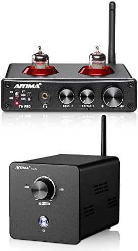 AIYIMA T6 PRO Bluetooth 5.0 Tube Preamplifier Hi-Fi Headphone Amp for Home Audio Amplifier Wireless Receiver Audio Decoder Preampand AIYIM A200 TPA3255 Power Amplifier 400W Class D Amp Bundle