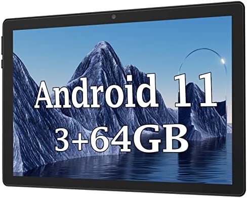 Android Tablet, 10 inch Android 11.0 Tablet, 3GB RAM 64GB ROM, 512GB Expand Android Tablet with Dual Camera, WiFi, Bluetooth, 8000mAh, HD Touch Screen, Google GMS Certified