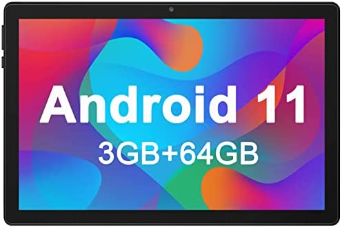Android Tablet, 10 inch Tablet, Android 11.0 Tablet, 3GB RAM 64GB ROM, 512GB Expand, Android Tablet with Dual Camera, WiFi, Bluetooth, HD Touch Screen, Google GMS Certified