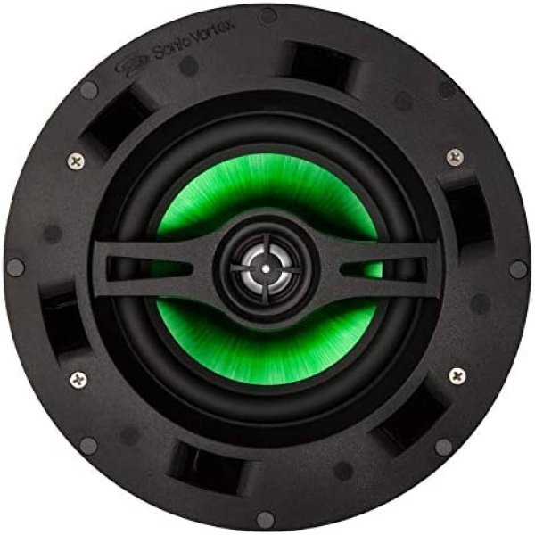 Beale Street IC6DVC-B Speakers - 6.5-Inch Dual Voice Coil in-Ceiling Speakers - Compact, Lightweight Stereo for Home Theater Systems - Patented Surround Sound Technology and Rich Bass Sound